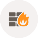 fire, firewall, online protection, safety, security, wall svg vector icon