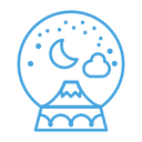 decor, decoration, mountain, snow, snowglobe, winter svg vector icon