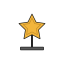 award, ceremony, movie, star, trophy, win svg vector icon