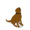 animal, animals, dog, farm, rural, sitting svg vector icon