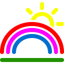 rainbow svg vector icon