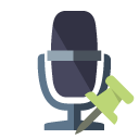 radio,microphone,push,pin icon