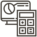 accounting, bank, calculate, calculator, chart, finance, graph svg vector icon