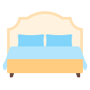 bed, double, furniture, house, interior svg vector icon
