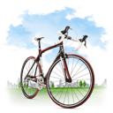 bicycle, travel icon
