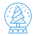 christmas, decor, decoration, snow, snowglobe, tree svg vector icon