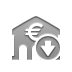 bank,euro,down icon