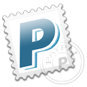 grey,paypal,stamp,postage icon