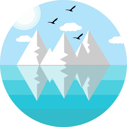 Iceberg svg vector icon