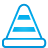 basic, blue, cone, traffic icon