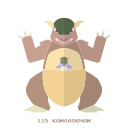 kangaskhan, kanto, normal, pokemon svg vector icon
