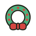 christmas, holidays, wreath svg vector icon