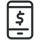 banking, dollar, mcommerce, mobile, mobile banking svg vector icon