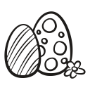 chicken, decorated, easter, egg, fragile, hen, spring svg vector icon