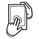 control, device, gadget, gesture, swipe, tablet, touchscreen svg vector icon