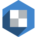 delicious, hexagon, media, shadow, social svg vector icon