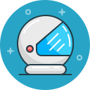 astronaut, cosmos, helmet, safety, security, space svg vector icon
