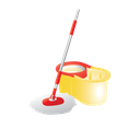 bucket, cleaning, container, janitor, mop, mop and bucket icon