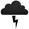 thunder,black icon