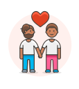 couple, gay, hands, hold svg vector icon