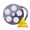 film,reel,pyramid icon