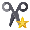 scissors,star icon