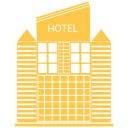 building, hotel, skyscraper, tower svg vector icon