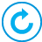 basic, blue, button, cw, rotate icon