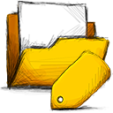 folder, tag icon