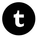 circle, tumblr svg vector icon