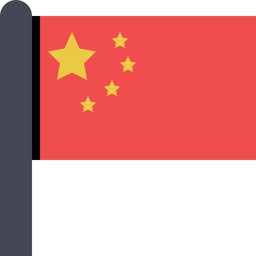 Flag China svg vector icon