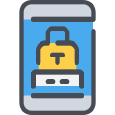 mobile, padlock, secure, security, smartphone svg vector icon