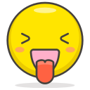 face, tongue, winking, with svg vector icon