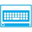keyboard, on, screen icon
