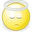 angel, face, smiley icon