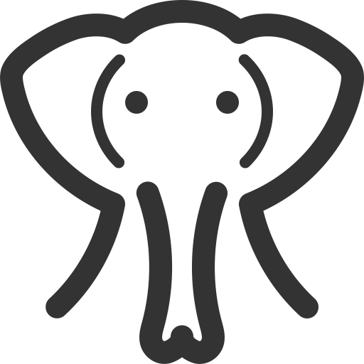 Elephant svg vector icon