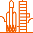 falcon, heavy, launch, pad, rocket svg vector icon