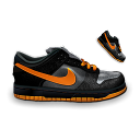 nike,dunk,dark,orange icon