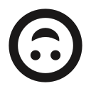 emoji, emot, emot, grin, silly, thick lines, upside down svg vector icon