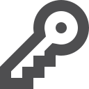 key, stroke svg vector icon