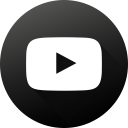 black white, circle, high quality, long shadow, social, social media, youtube svg vector icon