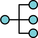 branch, company, flow chart, group, line, node, structure svg vector icon