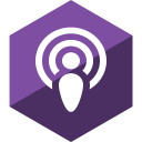gloss, hexagon, media, podcast, social svg vector icon