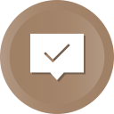 bubble, chat, check, comment, conversation, done, message svg vector icon