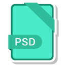extension, file, format, paper, psd svg vector icon