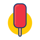 colorful, dessert food, ice cream, popsicle svg vector icon