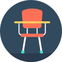 chair, desk, furniture, school svg vector icon