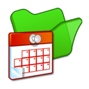 folder, green, scheduled, tasks icon