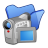 folder,blue,video icon