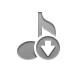music,eighth,note,down icon
